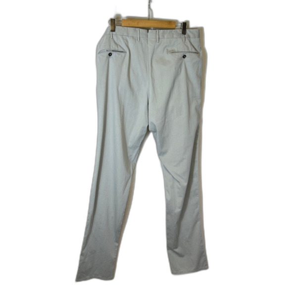 PT01 Gray Cotton Blend Slim Fit Flat Front Chino Pants Sz 56 (US 40 X 36.5) - Picture 8 of 15